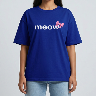 Drop shoulder T-shirt for Women (Blue)